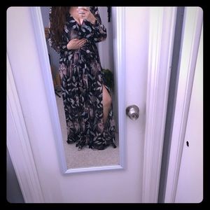 Flowy Fashion Nova Dress with slit